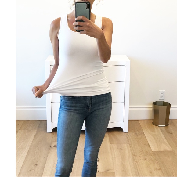 AUSTIN White Seamless Ribbed Tank - Picture 2 of 7